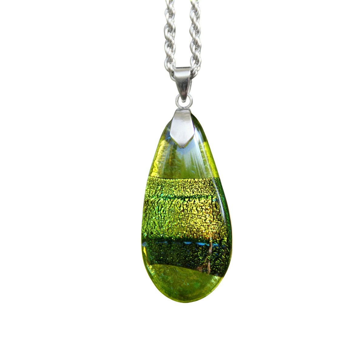 Pendentif Goutte Magnétique Multicolore TeSori - Bijou Déclaration Bling - Neuf Avec étiquette